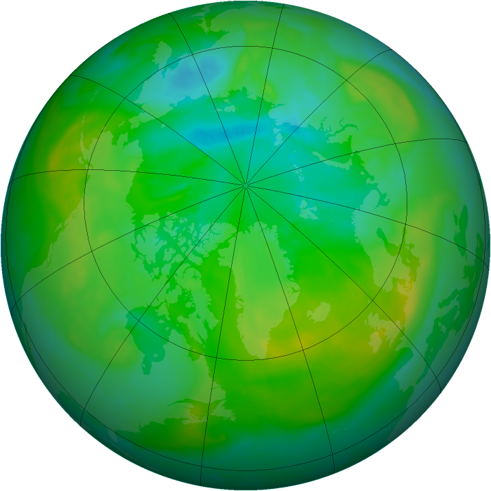 Arctic ozone map for 29 July 2015